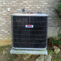 Residential air conditioning unit in Cincinnati, Ohio
